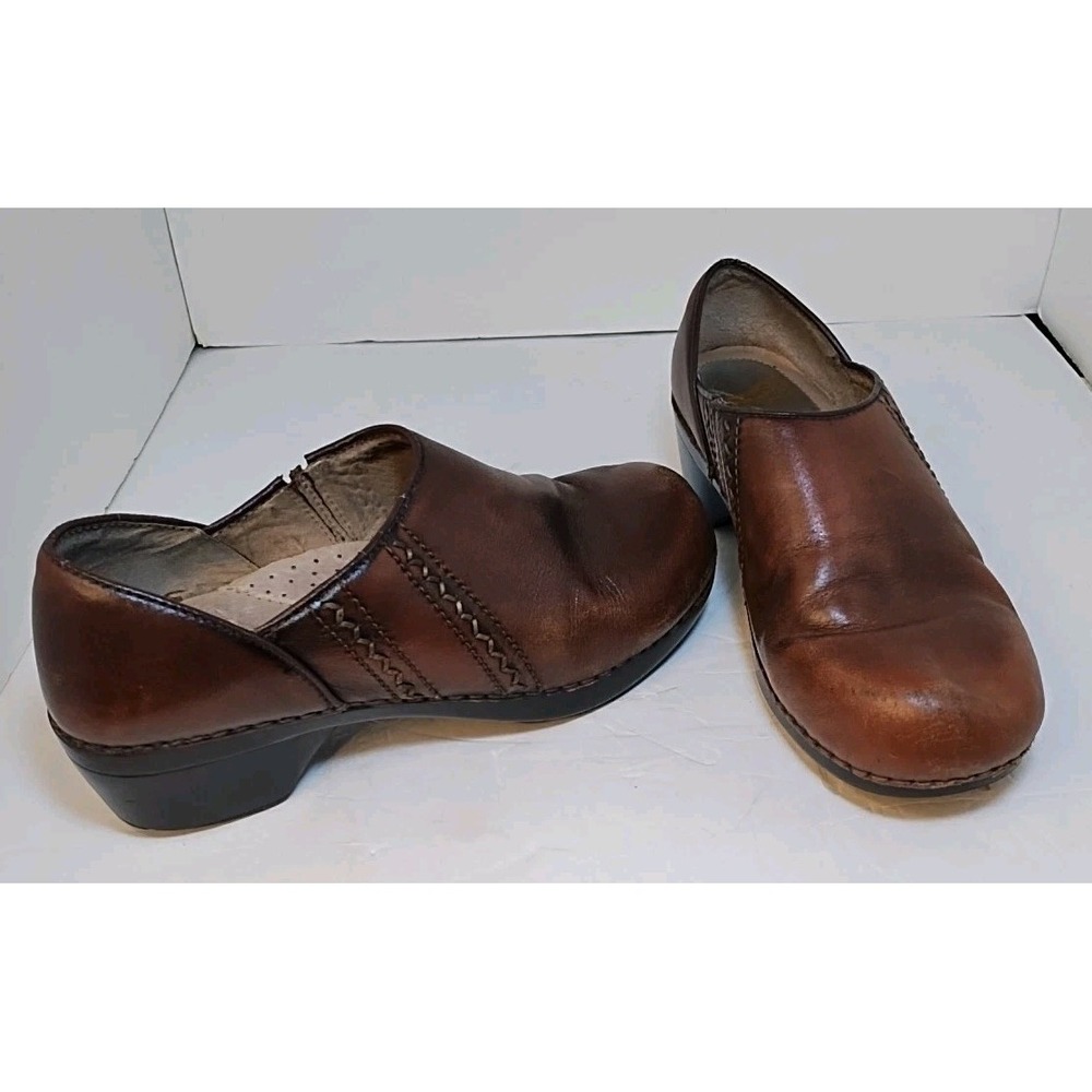 Dansko Sienna Women's Size‎ 38 Shoes Brown Leather Nursing Clogs